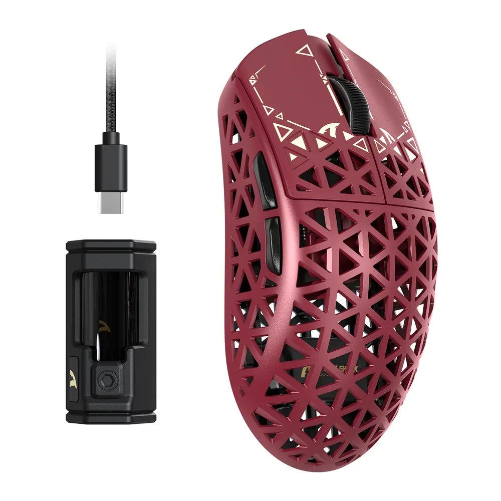 ATTACK SHARK R5 Ultra Carbon Fiber trådløs 8K gamingmus 39g SUPERLIGHT, PixArt PAW3950MAX gamingsensor, 8000Hz trådløs polling