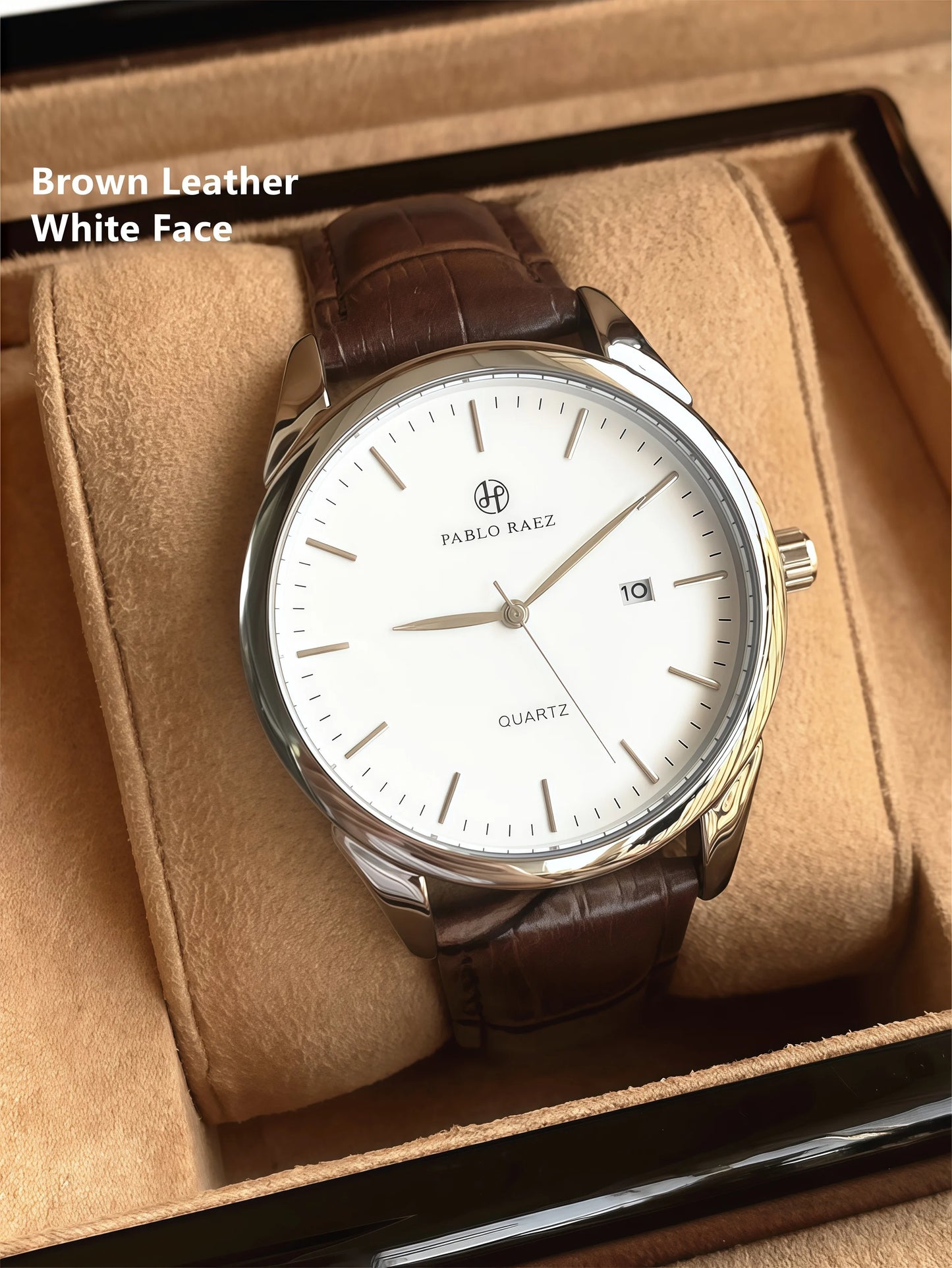 PABLO RAEZ Actual Photo Classic Top Brand Luxury Men Watch Male Date Casual Clock Leather Waterproof Quartz Business Wristwatch
