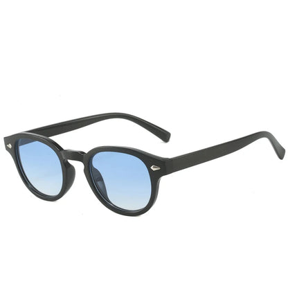 Simple Vintage Round Sunglasses Women Men 2025 Luxury Brand Design Retro Rivet Yellow Blue Lens Square Sun Glasses Female UV400