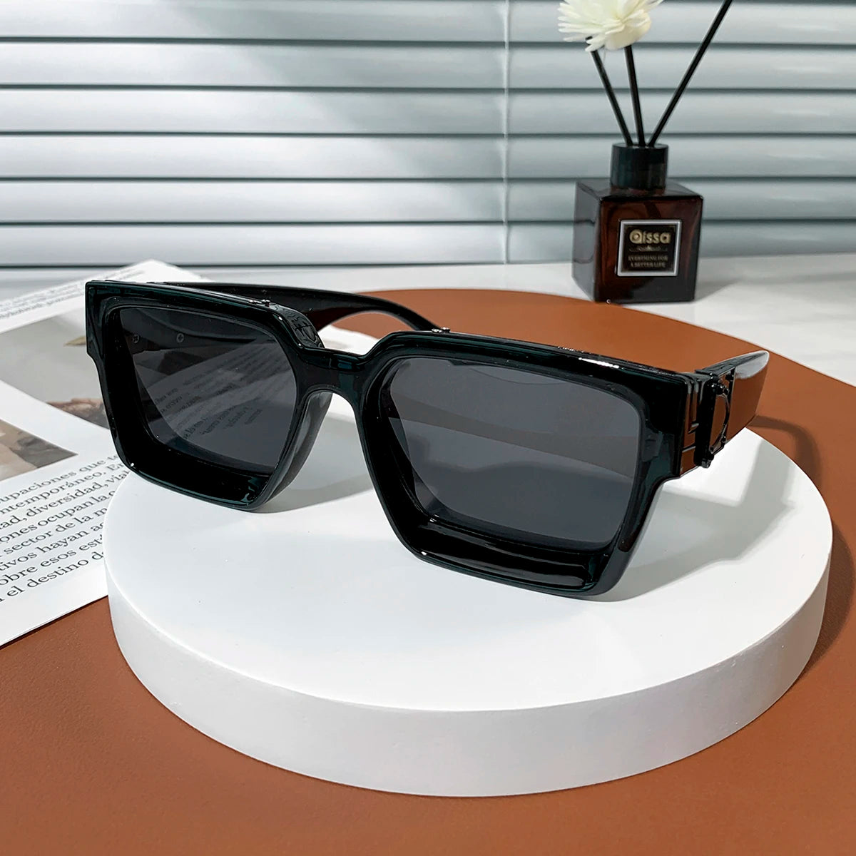 Ruiao Retro Black Millionaire Shades Luxury Sunglasses 2026 For Men Designer Famous Brand Square Sun Glasses Man Women Sunglass