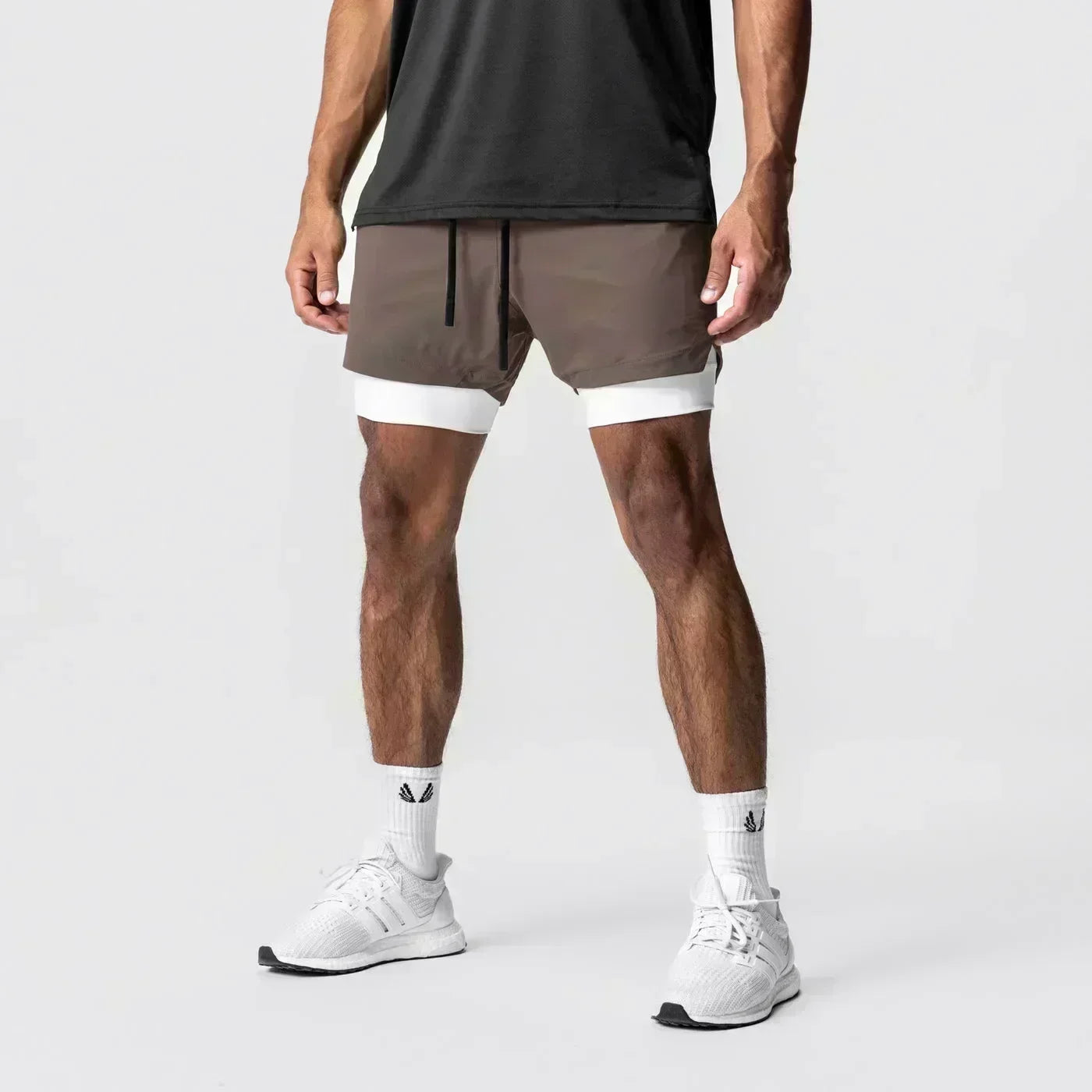 Anime Demon Slayer Gym Shorts Man Quick Dry Pants Double-layer 2 in 1 Shorts Y2k Sportswear Summer 2026 Breathable Streetwear