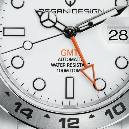 Pagani Design 2026 Nuovo orologio subacqueo da uomo 42mm in zaffiro, automatico meccanico GMT, impermeabile 100m PD1682