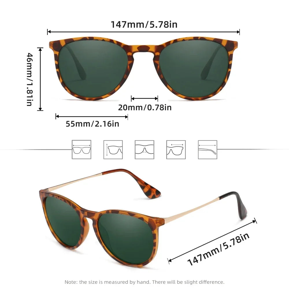 Classic Summer Cat Eye Sunglasses Polarized Fashion Elegant Style Eyeglasses Accessory for Beach Travel UV400