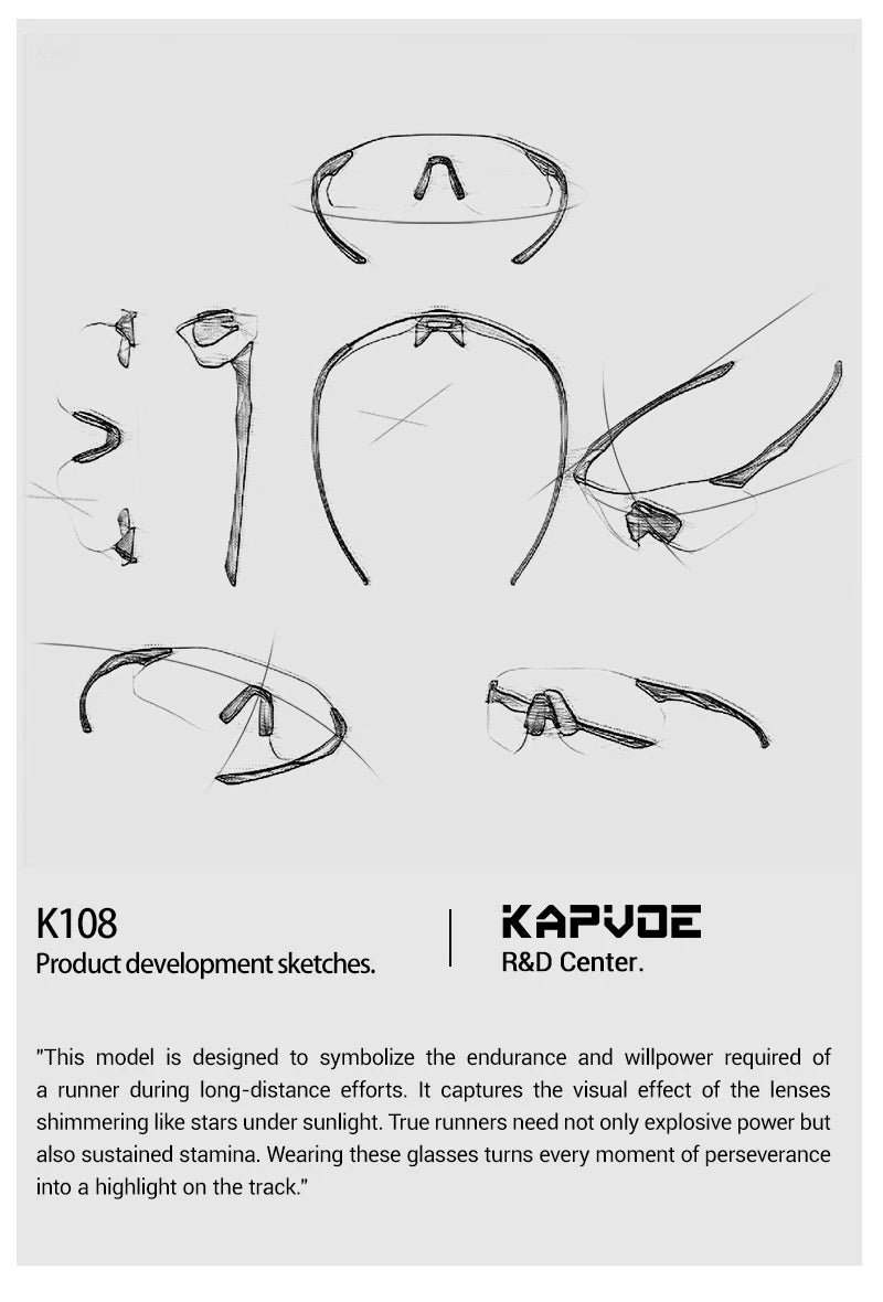 Kapvoe New Outdoor Running Cycling Glasses Bike Photochromic Sunglasses Women Eyewear Men Sports Marathon Bicycle UV400 Goggles