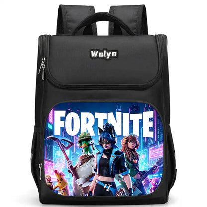 School Backpack With Multi Compartment, Large Cartoon Fortnite School Bags For Boys & Girls, Durable Child Backpack For Ages 5-10