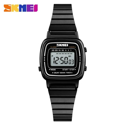 SKMEI1901 Women Top brands Luxury 3Bar Waterproof Ladies Watches Small Dial Digital Watch Relogio Feminino  Fashion Sport Watch
