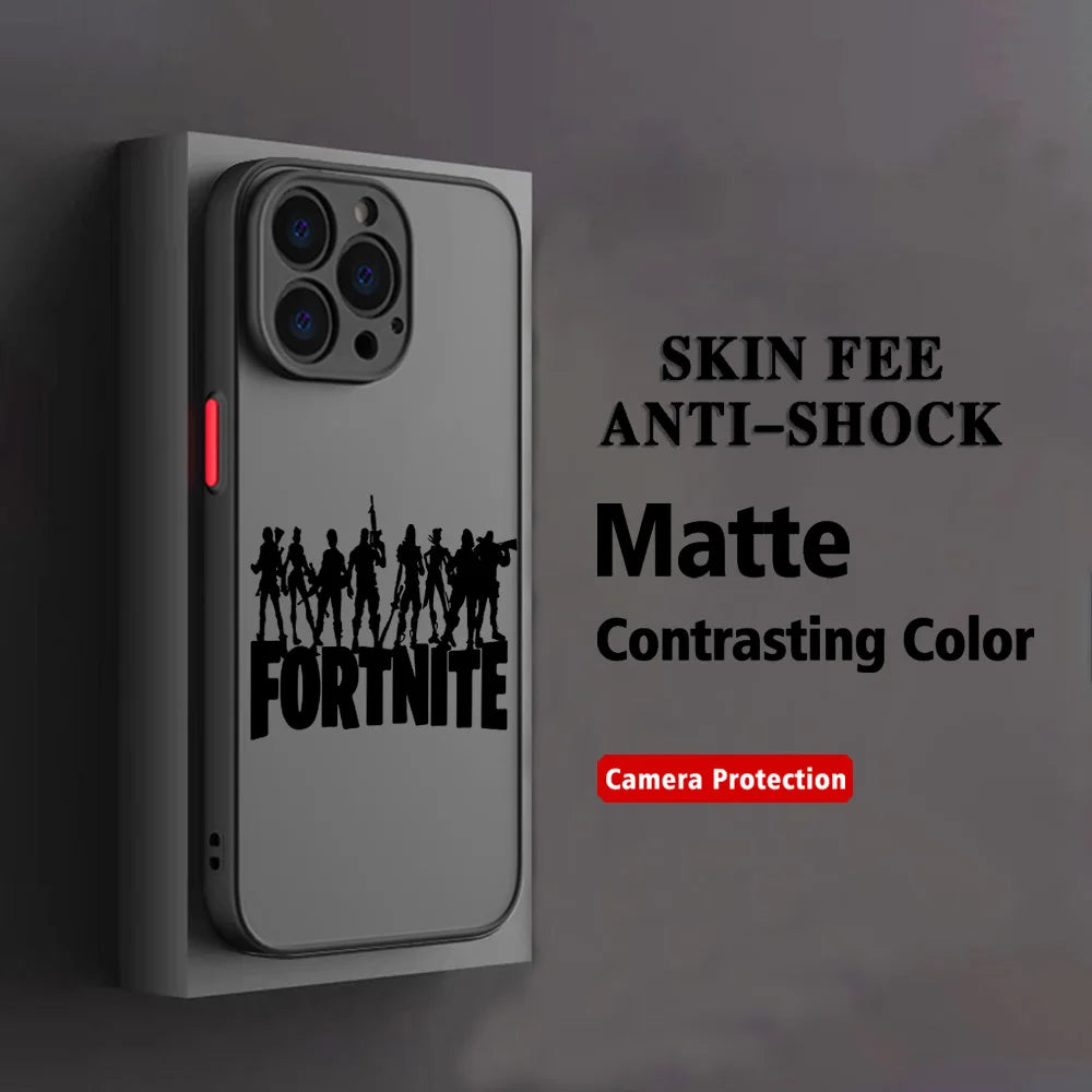 Hot Game F-Fortnite Phone Case For Xiaomi Redmi Note 14 13 12 12S 11 11S 10 10S 9T 9S 8 7 Pro Plus 4G 5G Matte Clear Back Cover