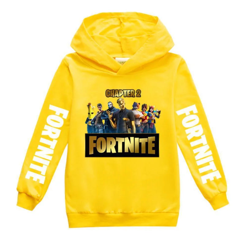 Fortnites Game Hoodies Autumn Hooded Sweatshirt Anime Thin Tracksuit Long Sleeve Pullover Tops Sportswear Halloween Costume Gift