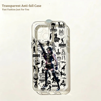 Hot Game Fortnite Phone Case for iPhone 17e 17 16 16e 15 14 13 12 11 Mini Pro Max X XR XS Max 7 8 Air Plus Clear Back Cover