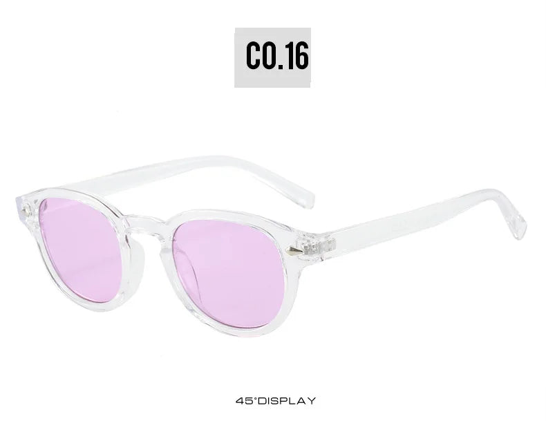 Simple Vintage Round Sunglasses Women Men 2025 Luxury Brand Design Retro Rivet Yellow Blue Lens Square Sun Glasses Female UV400
