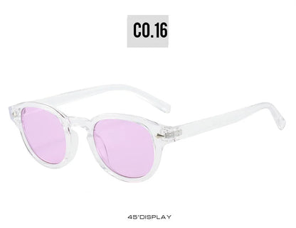 Simple Vintage Round Sunglasses Women Men 2025 Luxury Brand Design Retro Rivet Yellow Blue Lens Square Sun Glasses Female UV400