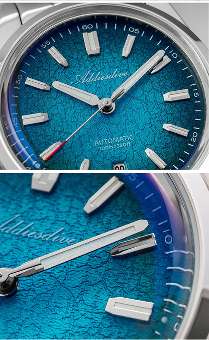 ADDIESDIVE Luxury Men's Automatic Watch BGW9 Super Luminous Bubble Mirror Glass 100m Waterproof Analog Men Steel Watches AD2531