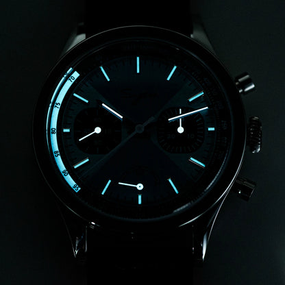 Sugess Watch of Men Pilot 1963 Wristwatches ST1906 Chronograph Handwind Movement Domed Sapphire Waterproof PowerReserve Lume V2
