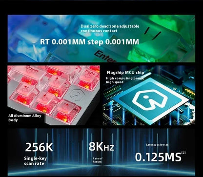 IROK MG75 Pro MG75 Max Aluminum Magnetic Gaming computer Mechanical Keyboard 75% Rapid Trigger 8K RGB Hotswap Gamer Keeyboard