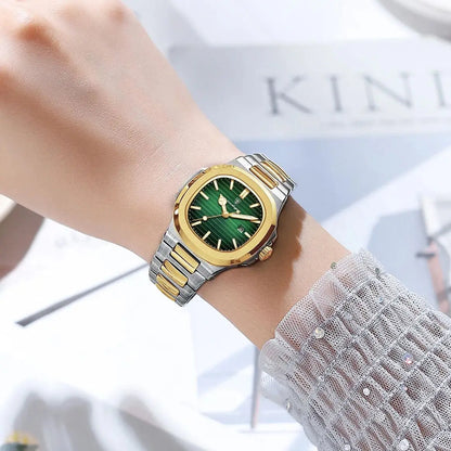POEDAGAR Square Luxury Watch For Woman Waterproof Luminous Date Ladies Wristwatch Stainless Steel Fashion Quartz Women's Watches
