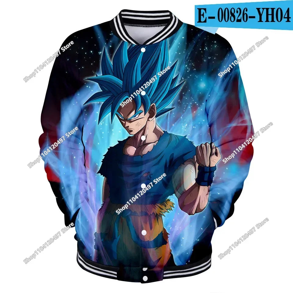 Dragon Ball Goku Kid Men Zipper Hoodie Cartoon Japan Style Anime Women Sweatshirt 2025 New Fashion Children Jackets Coat