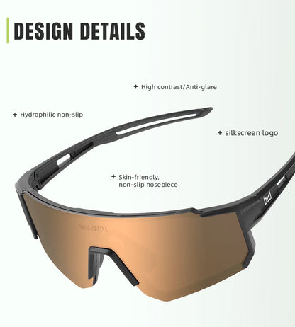 MWWIN Cycling Sunglasses MTB Glasses Bike Cycling UV400 Eyewear Men Women Bicycle Mountain Outdoor Sports Hiking Eyewear