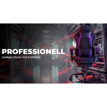 Gaming Chair Ergonomic Gaming Chair with Lumbar Pillow and Headrest, Gamer Chair Height Adjustable, Pc Chair for Adults Girls Boy,Black Purple
