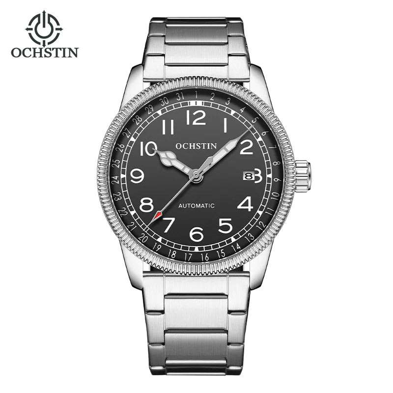 OCHSTIN Automatic Mens Watches Top Brand Luxury Auto Date Mechanical Military Sports Male Clock Luminous Hands Gift for Husband