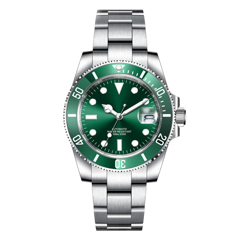 Custom watches Luxury Sapphire MIYOTA/NH35 Automatic Wristwatch Mechanical Mens Watch Sterile Dial Ceramic 10Bar Lume Male Clock