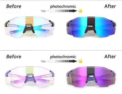 ELICIT New Photochromic Polarized Cycling Glasses Men Women Bike Glasses UV400 Eyewear Sunglasses HikingMTB Road Bicycle Goggles