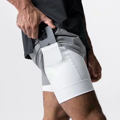 Anime Demon Slayer Gym Shorts Man Quick Dry Pants Double-layer 2 in 1 Shorts Y2k Sportswear Summer 2026 Breathable Streetwear