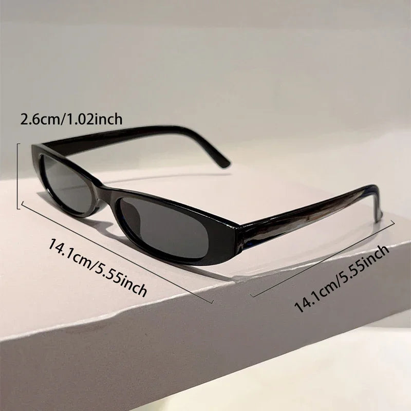 KAMMPT Narrow Oval Sunglasses Women 2025 New Fashion Outdoor Decor Shades Trendy Luxury Brand Design Vacation Casual Sun Glasses