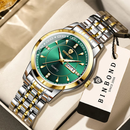Orologi al quarzo di lusso originali BINBOND da donna – Modello impermeabile e luminescente – Idea regalo (confezione inclusa)