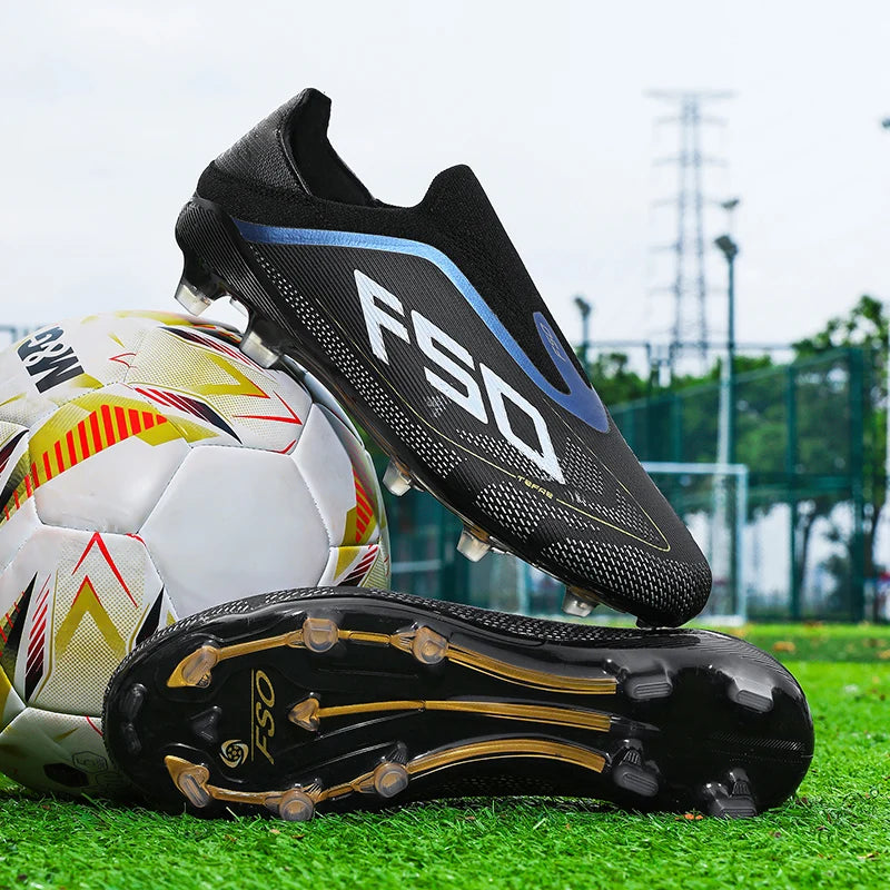 New Men Soccer Shoes Grass Cleats High-quality Match Outdoor Football Boots Non-Slip Boys Sneakers Hot-selling High-top Light