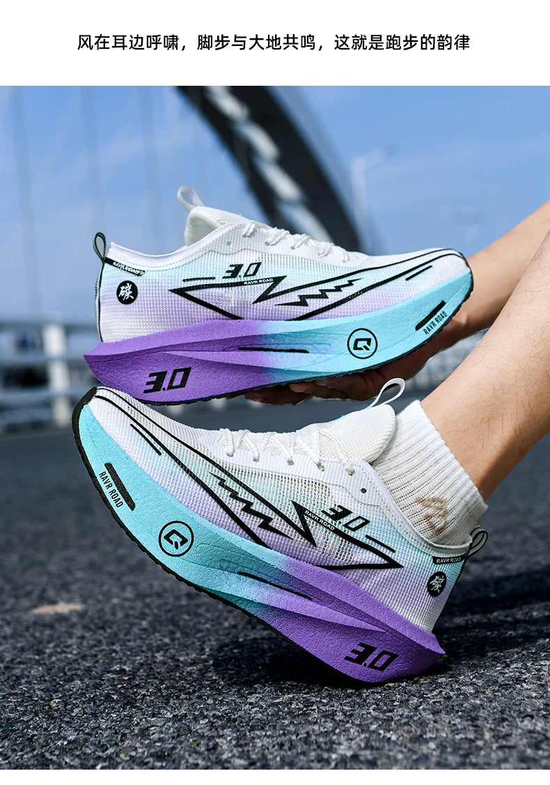 Running Shoes Speciality Men Marathon Sports Carbon Board Breathable Ultralight Women Comfy Athletic Cushion Stability Sneakers