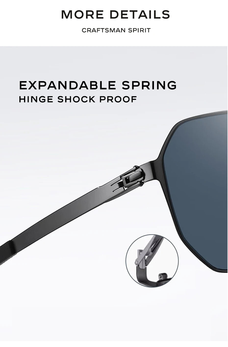 CAPONI Nylon Sunglasses For Men Super Elastic Bio-Steel Polarized Driving Sun Glasses UV400 Protect Brand Design Shades CP23017