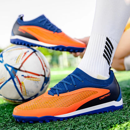 Men New TF Football Boots Sneakers Society Field Resistant Adult Breathable Male Soccer Shoes Training Top Quality Studded