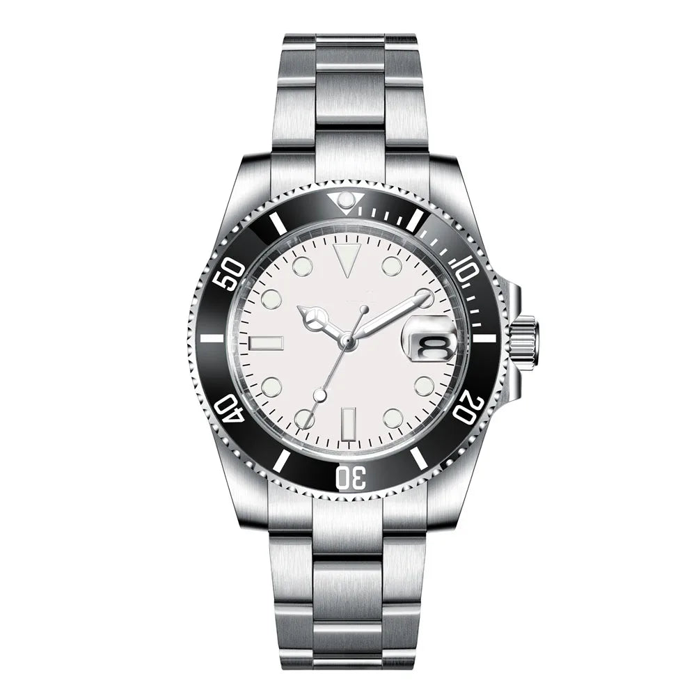 Custom watches Luxury Sapphire MIYOTA/NH35 Automatic Wristwatch Mechanical Mens Watch Sterile Dial Ceramic 10Bar Lume Male Clock