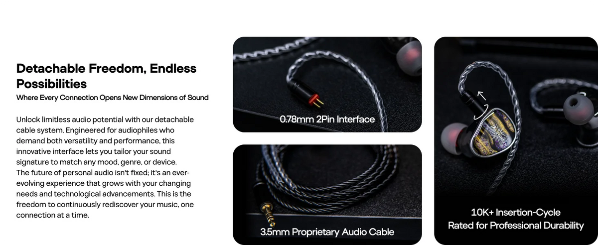 Linsoul Kiwi Ears Étude HiFi IEM Earphones Beryllium DD + 3BA Hybrid Wired Earbuds with KVT Vibration Transducer Precision Tuning