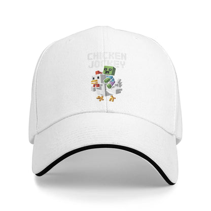Czapki z daszkiem z motywem „Chicken Jockey Zombie Pixel Art Zombie Movie” dla mężczyzn i kobiet – czapki typu trucker do ćwiczeń na świeżym powietrzu, czapki przeciwsłoneczne z regulacją
