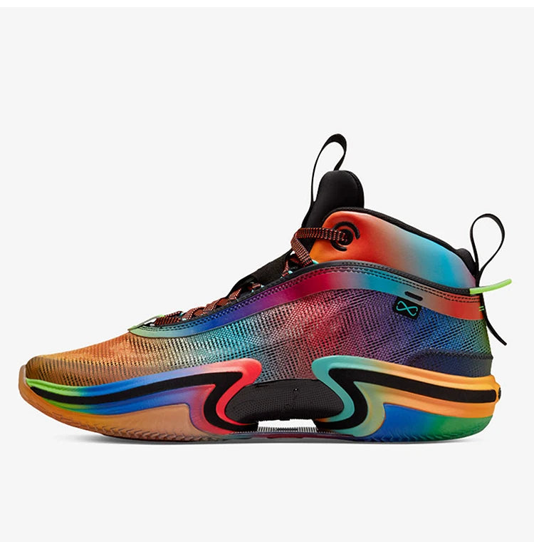 Sapatilhas de Basquetebol Nike Authentic Jordan Unissexo Rainbow Mid-Top Duráveis DN4200-064