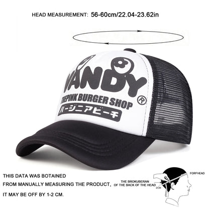 Unisex VANDY betűs nyomtatású baseball sapkák Tavaszi-nyári szabadtéri állítható szabadidős sapkák „Dad Hat” napvédő sapka sport sapka