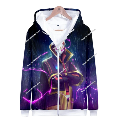 2024 New Game Zipper Hoodie Children's Sweatshirt Fortnite Pullover Sweatshirts Fashion Boys and Girls Clothing