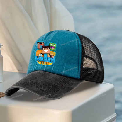 Wojan Teams Mesh Baseball Cap Cute Cartoon Street Dance Hip Hop Duck Tongue Hat Fashion Outdoor Sun Hat Casual Sunbonnet Gifts