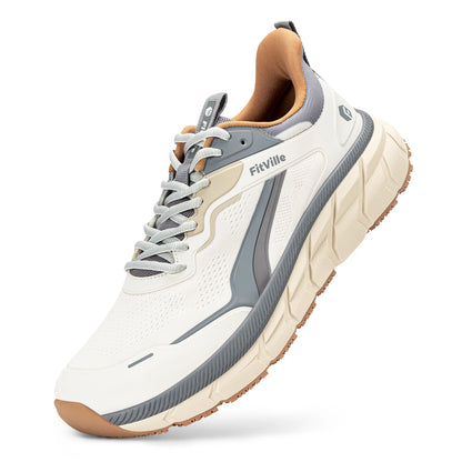 FitVille-schoenen met brede teenruimte voor heren, goed gedempte extra brede schoenen, antislip, breed, lichtgewicht en ademend, voor hardlopen