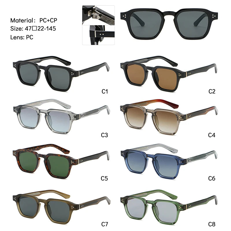 Peekaboo irregular sunglasses for women black brown retro style square sun glasses for men uv400 summer accessories 2025