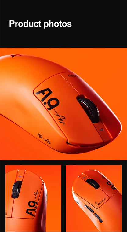 „ATK Dragonfly A9 Ultimate“ belaidė žaidimų pelė, „PAW3950 Ultra 8 kHz“ ergonomiška lengva žaidimų pelė, skirta FPS, e. sportui ir „CSGO“