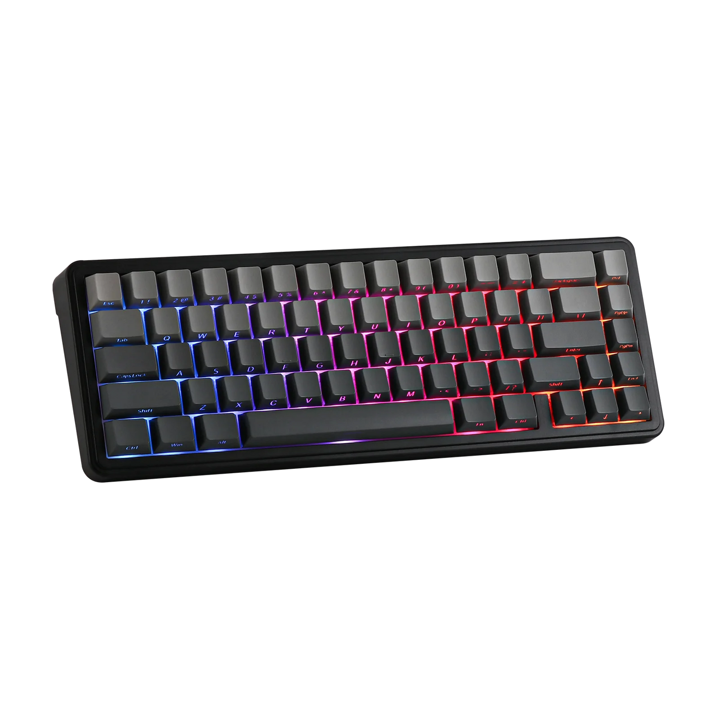 Teclado mecânico EPOMAKER x AULA F65 com layout 65%, hot-swap, montagem gasket e ligação com fios/Bluetooth/2.4G sem fios para Mac/Win