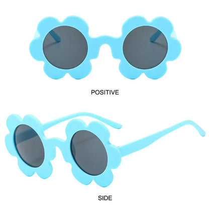 New Trendy Sunflower Sunglasses for Women Retro Round Flower Sun Glasses Fun Novel Disco/Festival/Party Shades for Adults