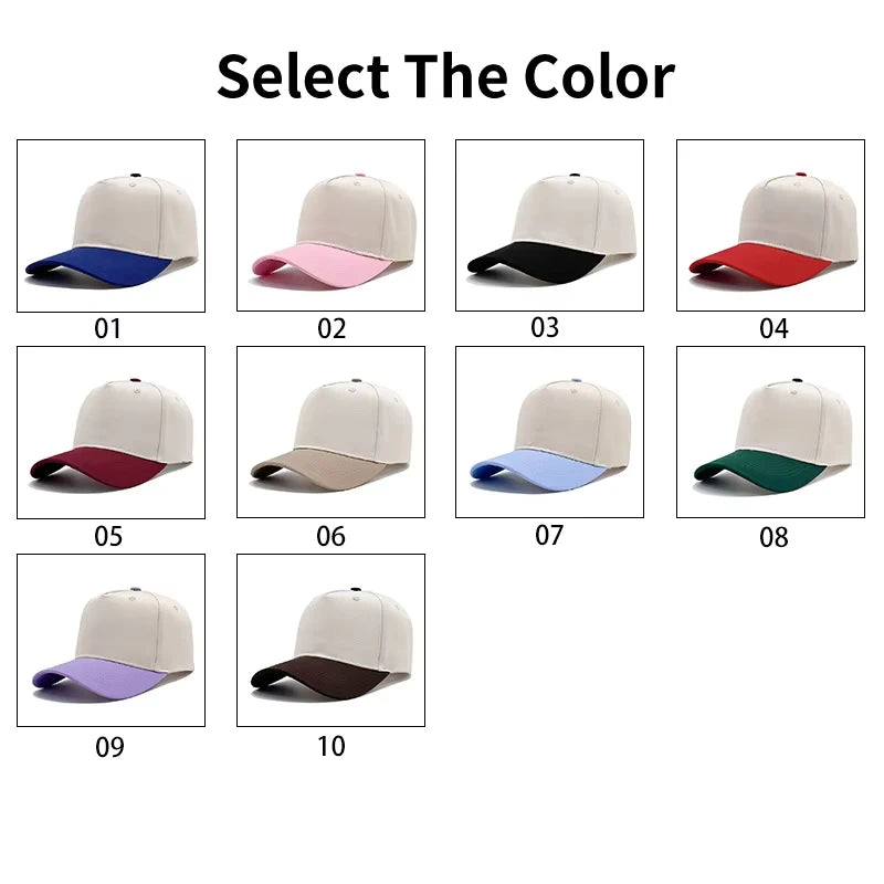 Custom Logo and Color  Baseball Caps Wholesale Structured a Frame 100% Cotton Gorras Baseball Sport Hats