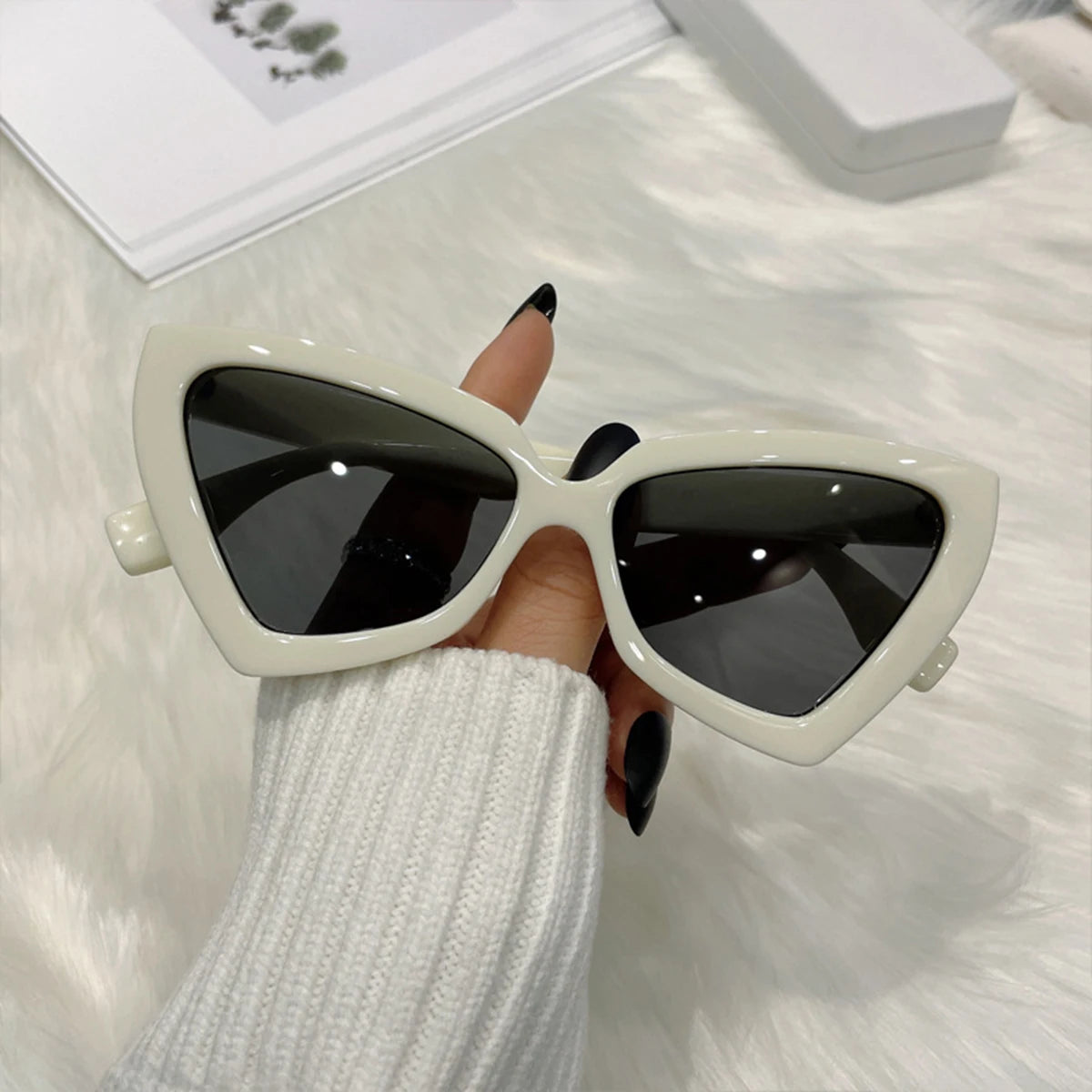 New Vintage Triangle Polygon Sunglasses Women Men Vintage Glasses Retro Cat Eye Sun Glasses Female Male Eyewear Eye Glasses