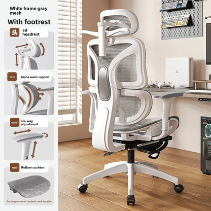 UVR Ergonomic Chair Home Computer Chair Comfortable To Lie Down Gaming Chair  Long Periods Office Chair Reclining Chair