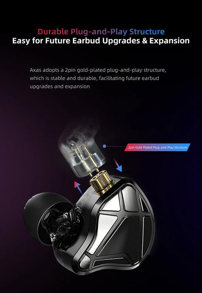 KZ Axas Earphones FPS Dedicated Gaming Earbuds In Ear Monitor IEM HiFi Bass Wired Headphones PK Castor ZSN PRO 2 ZS10 PRO X
