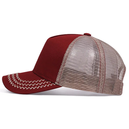 Simple basic baseball cap for men and women outdoor solid color light plate cap summer shade breathable net hat