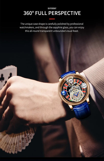 2024 PINDU DESIGN Men Watches Top Brands Luxury Celestial Series Roulette Creative Watch Quartz Wristwatch Montre Homme